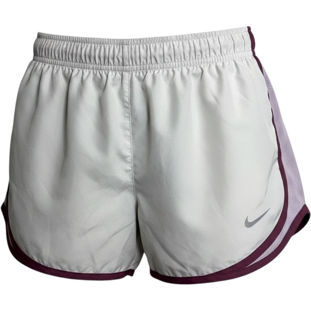 Nike‎ Dri-FIT Tempo Running Shorts White Purple Mesh Trim Size S